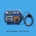 Cute ブルー Retrosound | Airpod Case | Silicone Case for Apple AirPods 1, 2, Pro コスプレ